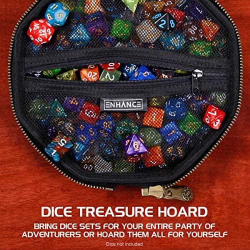 Rugged Black DND Dice Tray & Case for 150 D&D Shakers - Perfect for Game Night