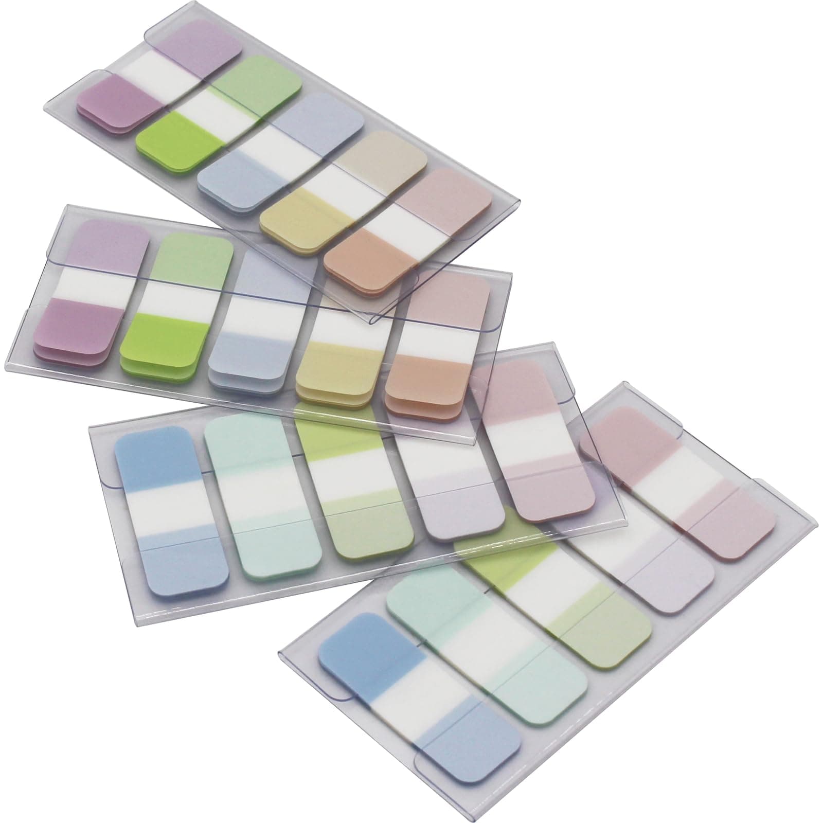 Assorted Colors 0.625 x 1.71 Inch Sticky Tabs, 4 Dispensers/Pack, 400 Pages