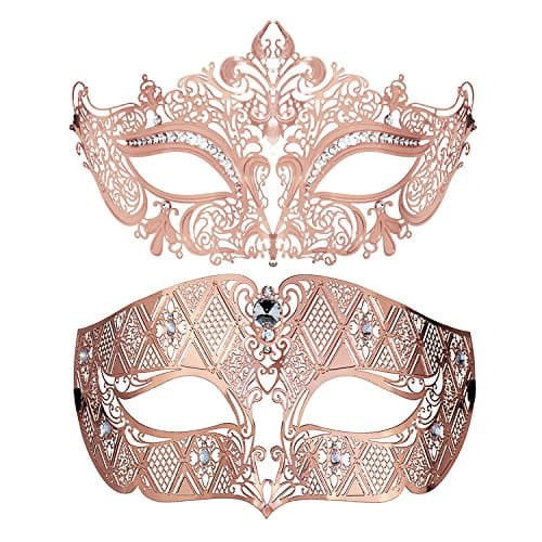 Couples Venetian Masquerade Mask Set for Women and Men