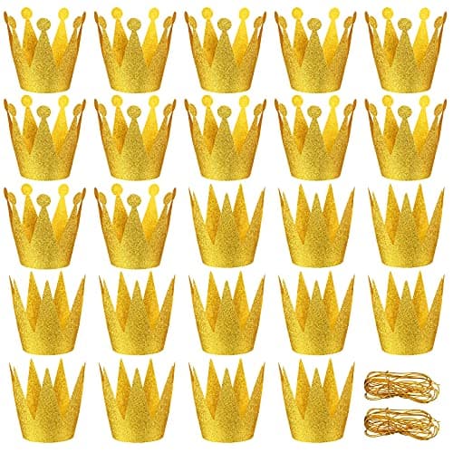 Crown Hats for Kids' Gold Party and Celebration
