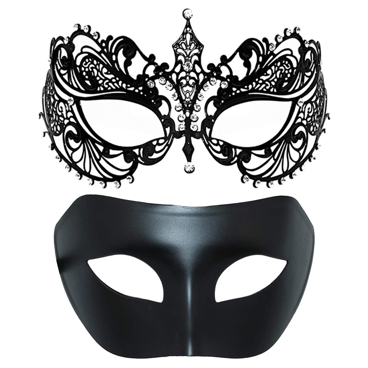 Thmyo Venetian Couple's Crown Masquerade Mask Mardi Gras Prom Costume