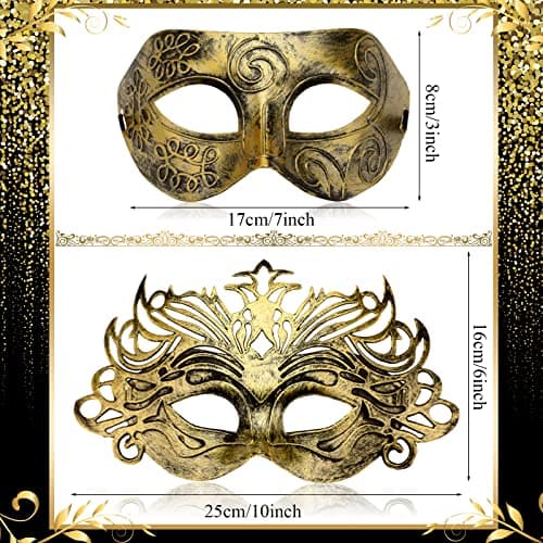 Yunsailing 30 Pieces Venetian Mardi Gras Masks for Carnival Party