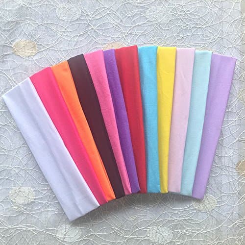 12 Pack Soft Stretchy Elastic Headbands for Women & Girls - Beauty Hair Accessories