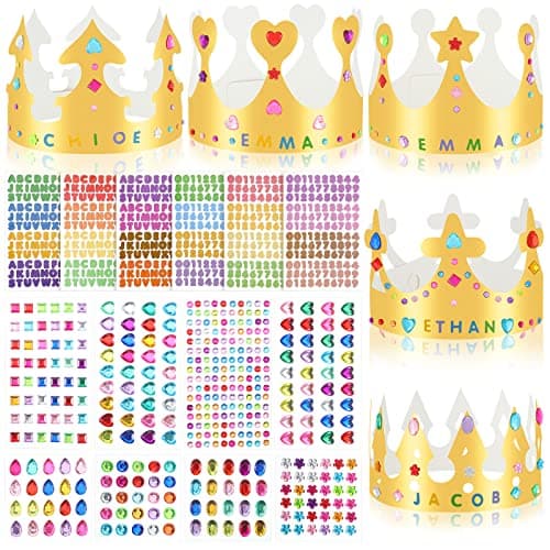 Princess and Prince Crown Hats for Kids Birthday Party