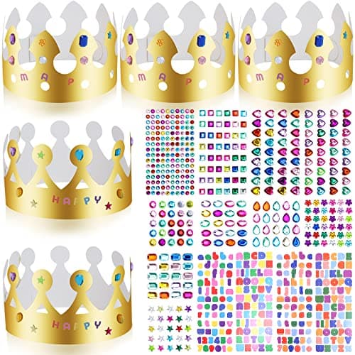 30-Piece Paper Crowns Birthday Crown Hats for Kids and Adults