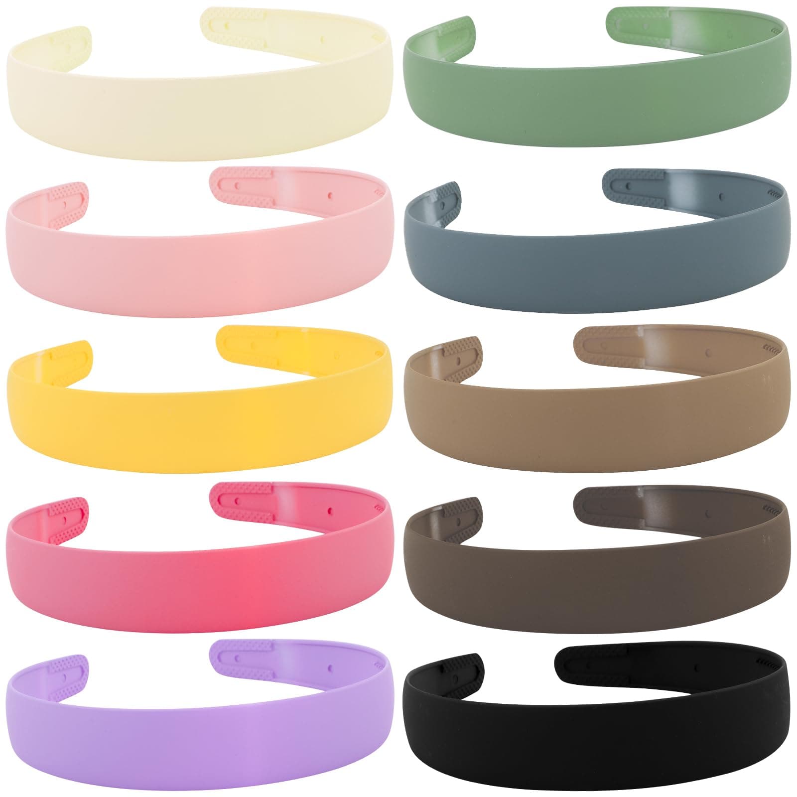 Wecoe 10pcs Colorful Teeth Headbands for Women and Girls