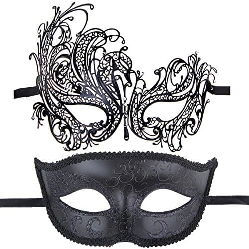 Couple's Venetian Masquerade Masks Accessory