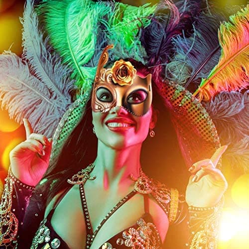 Blulu 12 Pcs Mardi Gras Masquerade Masks Carnival Party Supplies