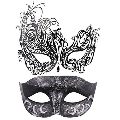 Thmyo 2 Pack Masquerade Mask for Venetian Carnival and Mardi Gras Ball