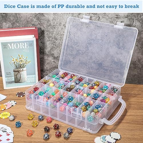 Aoriher DND Dice Storage Case with Handle for Role Playing Games