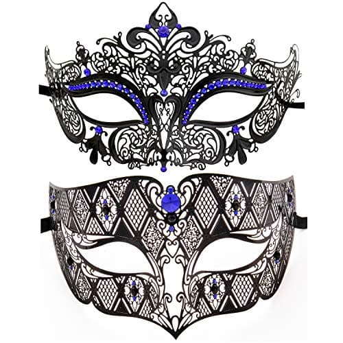 Couples Venetian Masquerade Mask Set for Women and Men