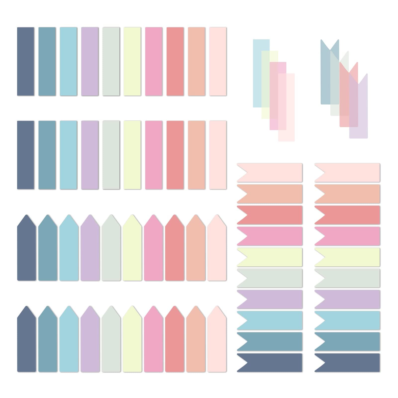 Temiary 1200 Piece Translucent Sticky Index Tabs for Books, Notebooks, and More