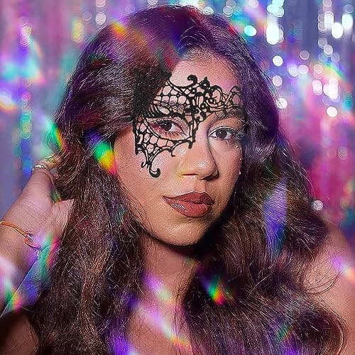 Bounzhi Women's Venetian Lace Masquerade Mask for Party and Halloween Ball Costume