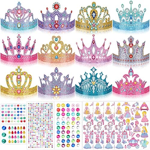 Princess Crown Paper Craft Kit for Kids Birthday Party Supplies
