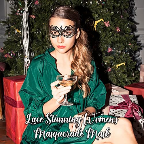 Luxurious Lace Masquerade Mask for Women - Venetian Party, Prom, Mardi Gras, Halloween