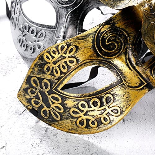 Hestya 8pcs Vintage Gold & Silver Masquerade Masks