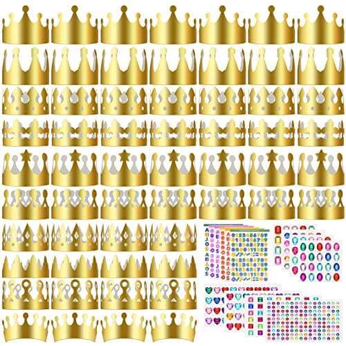 Crown Party Supplies for Kids, Girls, Boys, and Adults