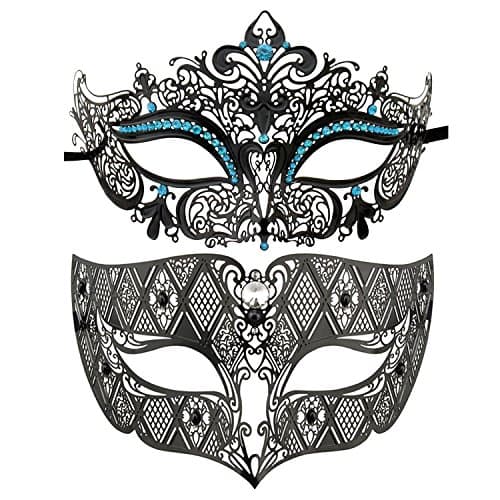 Couples Venetian Masquerade Mask Set for Women and Men