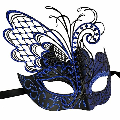 XVEVINA Couples Mardi Gras Venetian Masquerade Mask Set Party Costume Accessory