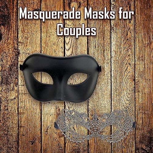Matching Luxury Mask Set - Men & Women's Sexy Masquerade Mask for Parties