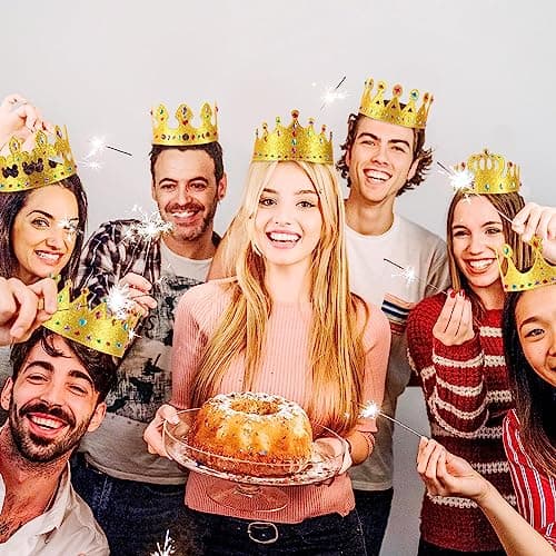 Gold Glitter DIY Birthday Crowns for Kids School Crafts