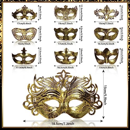 Vintage Masquerade Masks for Women and Men
