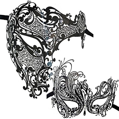 Thmyo Couples Masquerade Mask - Phantom of the Opera Laser Cut Metal