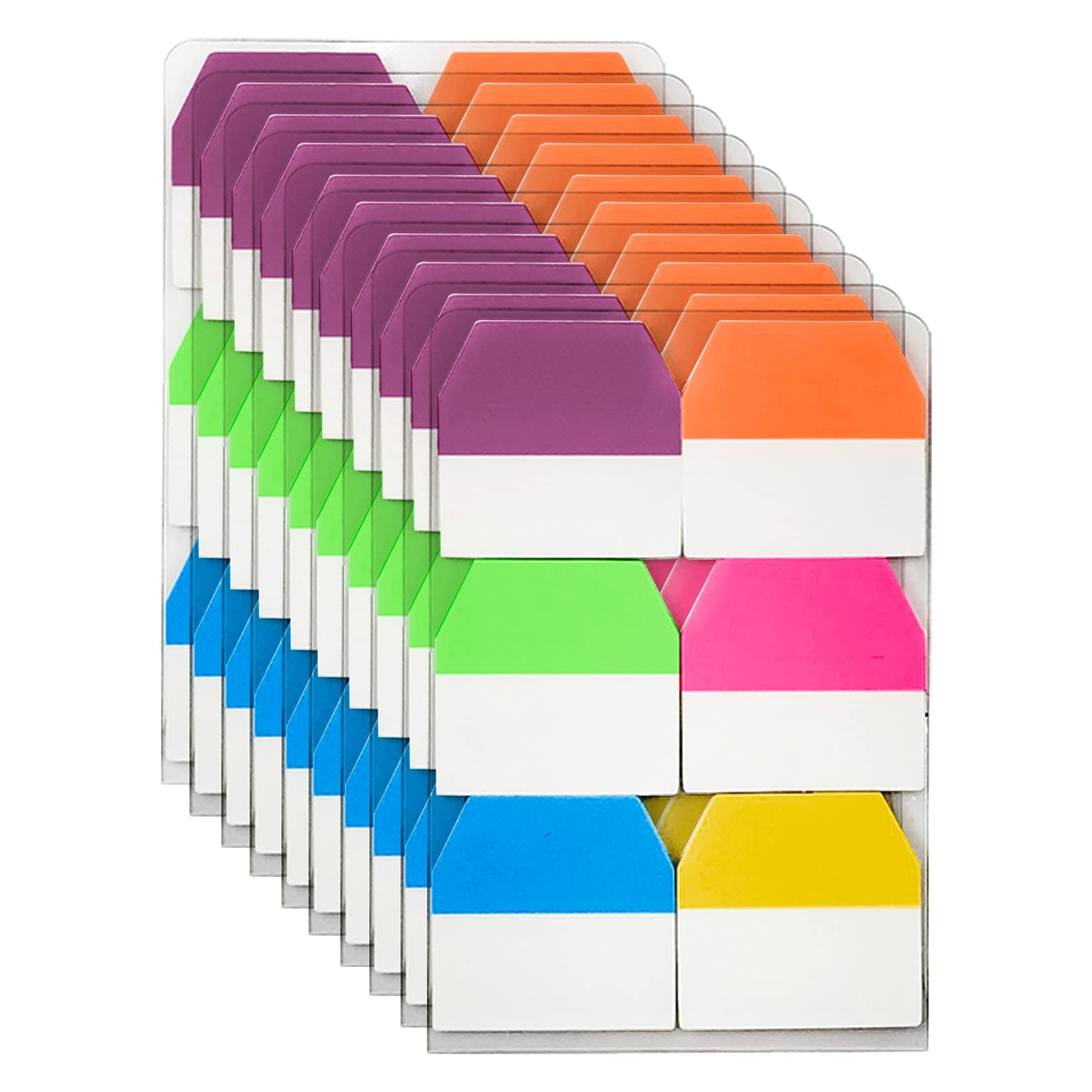 VANRA 1200 Pieces 1 Inch Colored File Tabs Writable Labels for Bookmarks & File Classification