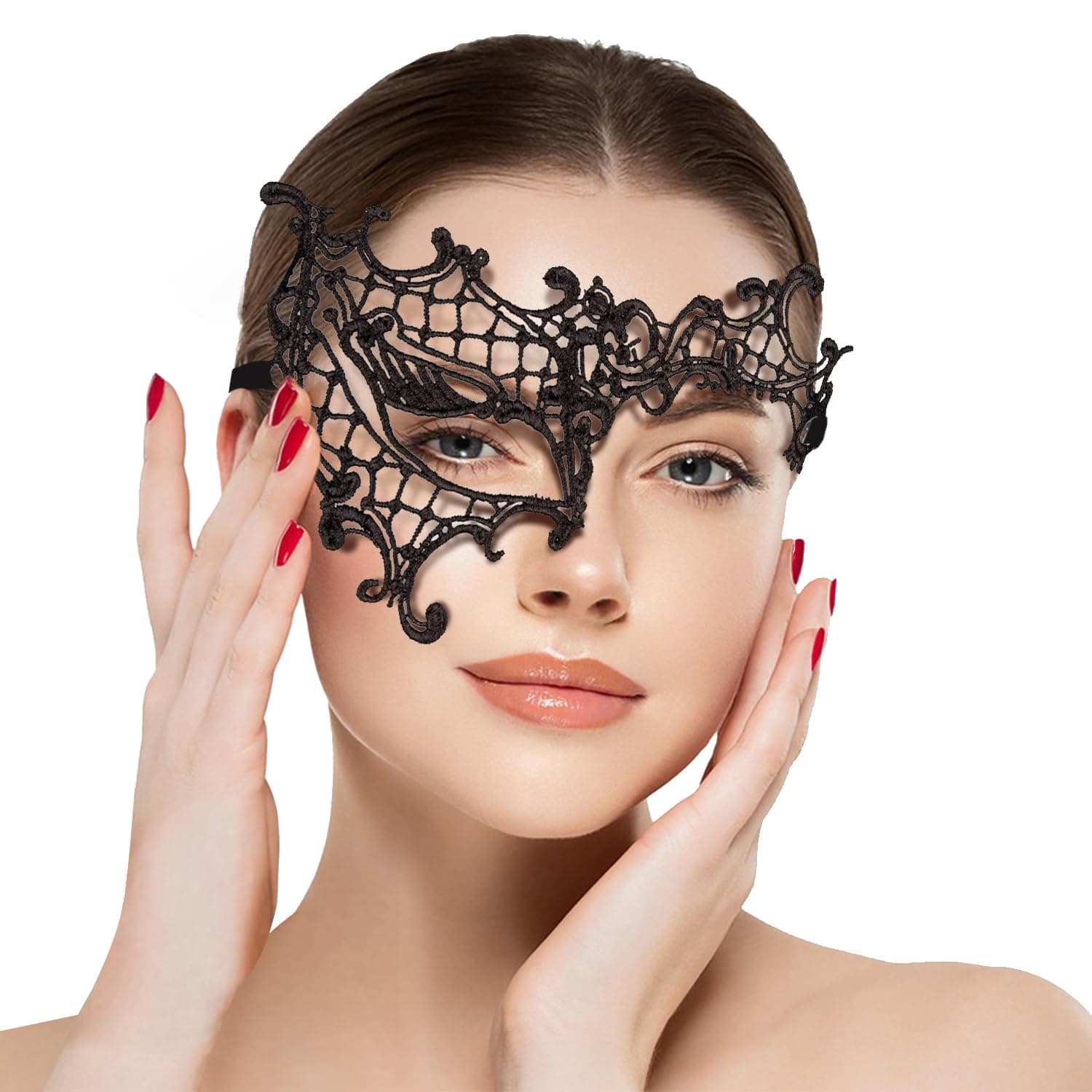 Cosmer Masquerade Mask Lace Mask for Venetian Party Costume Halloween Carnival