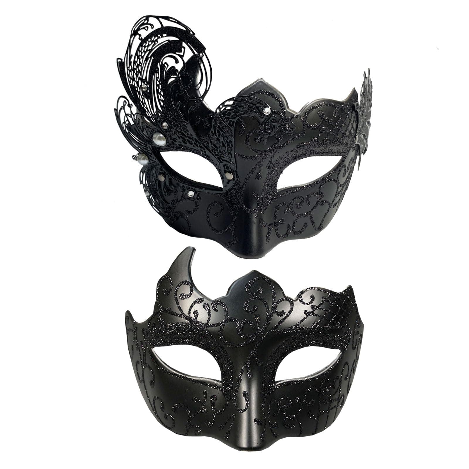 Yimianshou Venetian Masquerade Mask Couple Set for Mardi Gras Ball