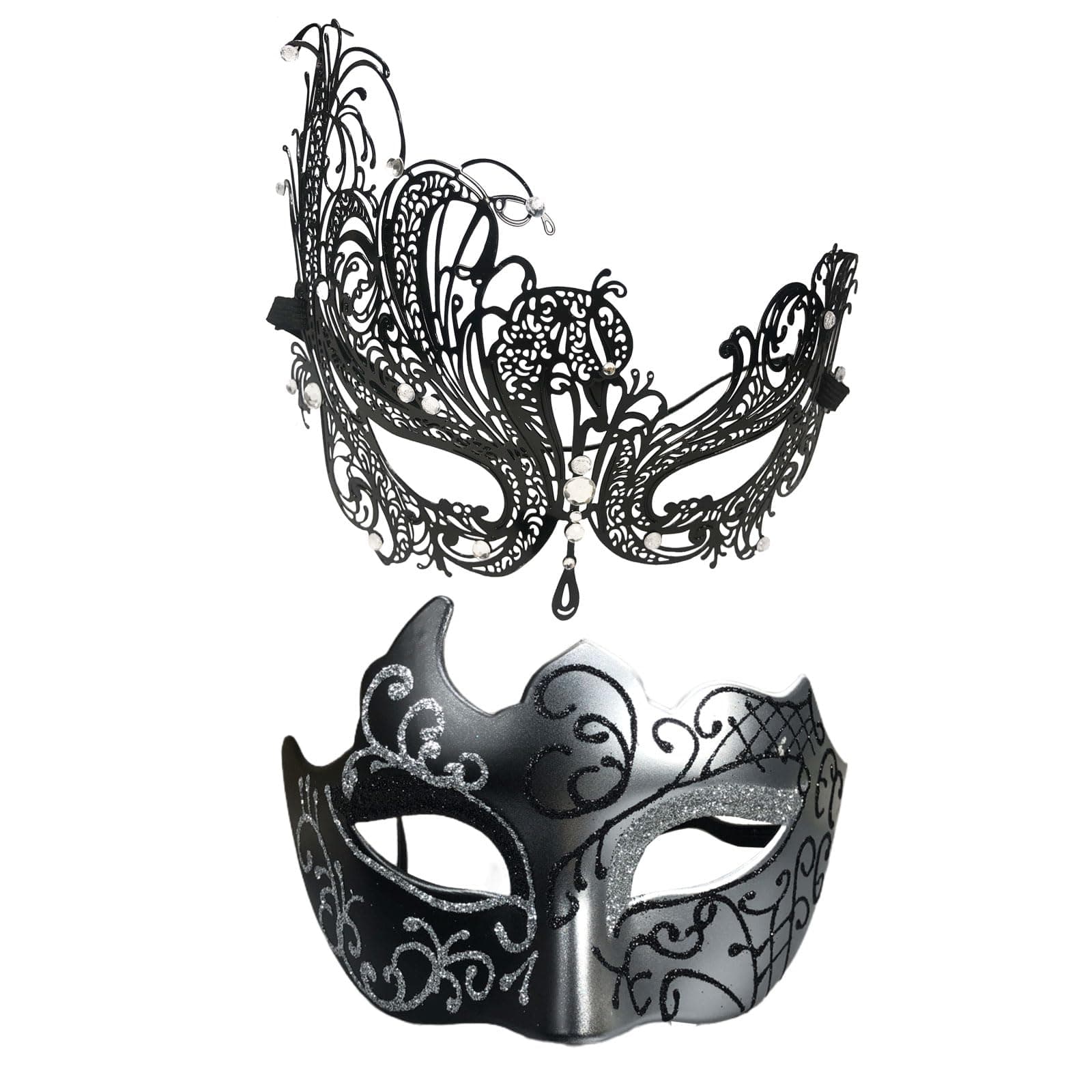 Masquerade Mask Set for Couple Mardi Gras & Halloween