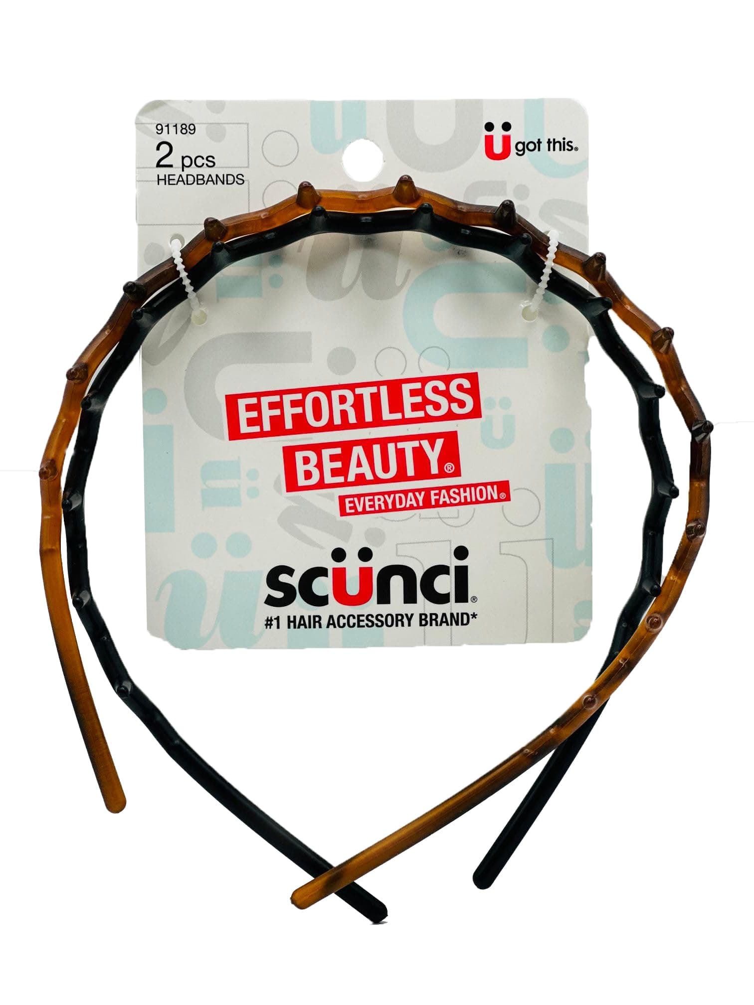 Effortless Beauty Headbands, 1-Inch Wide, 2-Count