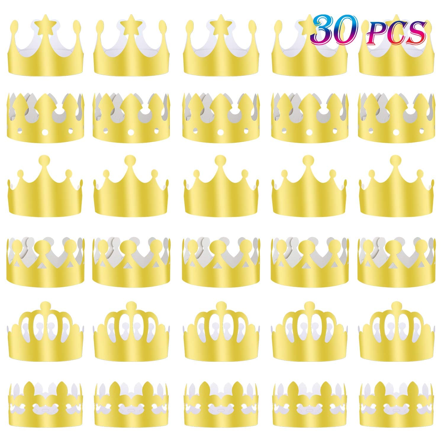 TUPARKA Golden King Crowns for Birthday Celebration, Baby Shower Photo Props