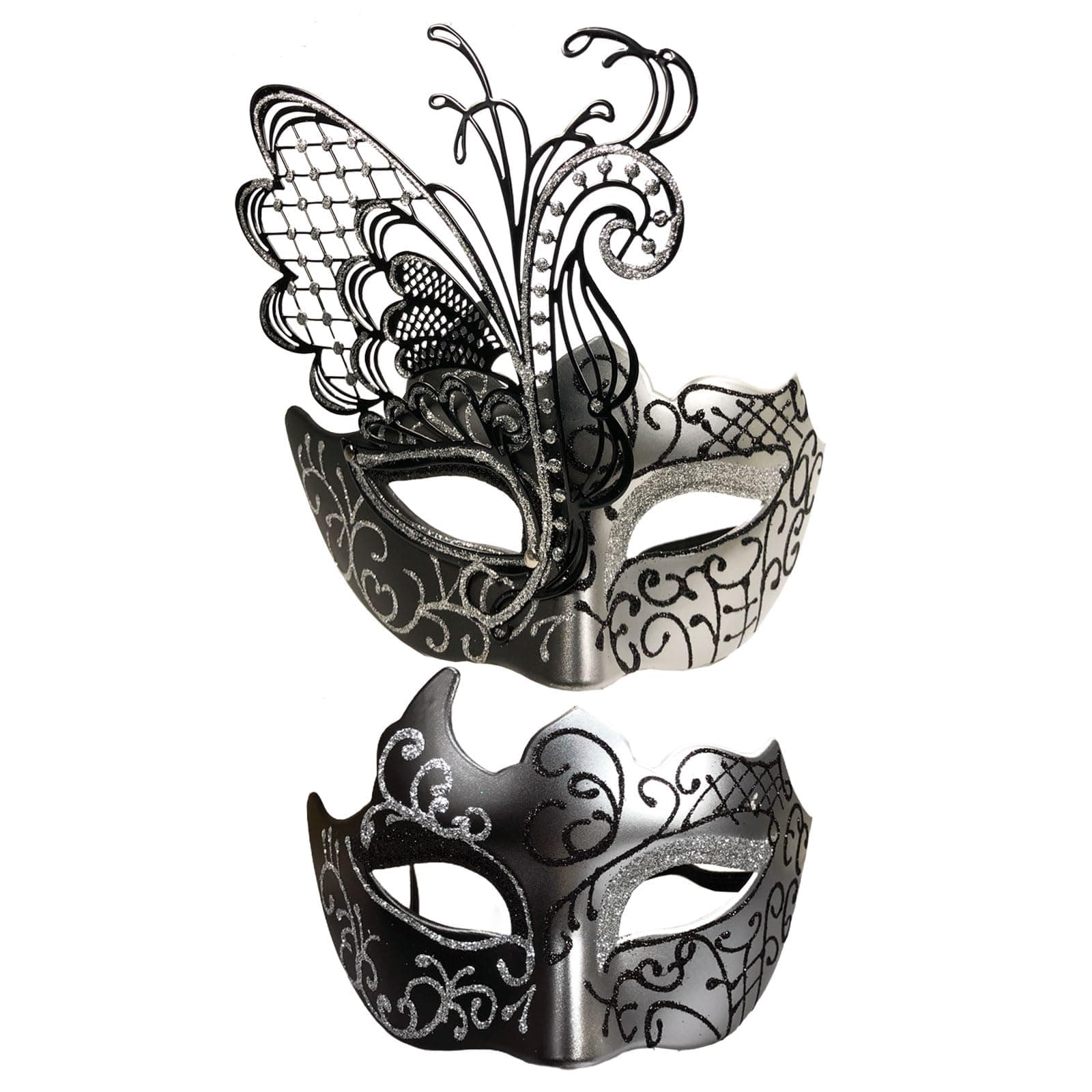 Masquerade Mask Set for Women Couples Venetian Mardi Gras Halloween