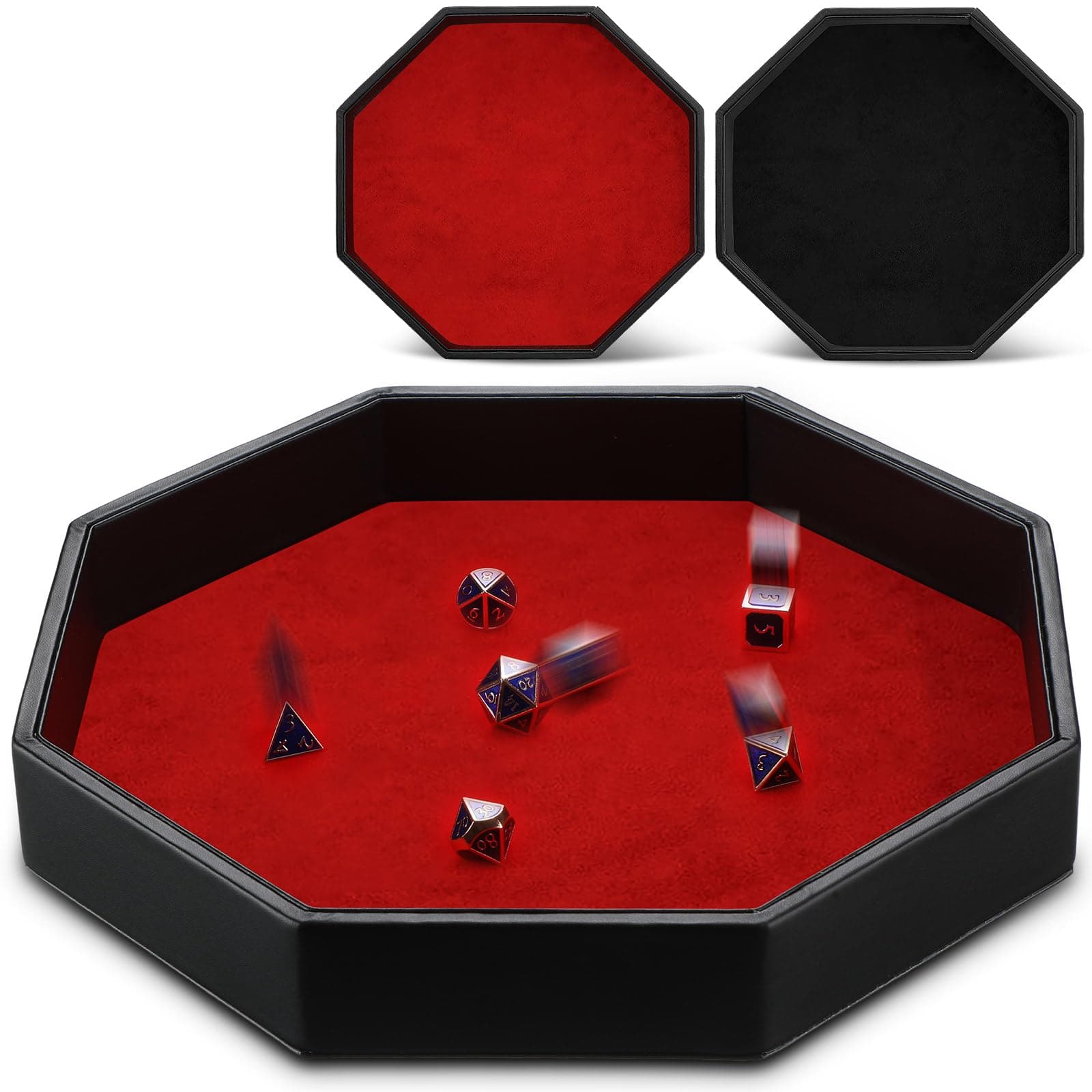 Octagon Dice Tray 11.5 Inch Dice Mat for RPG Table Games
