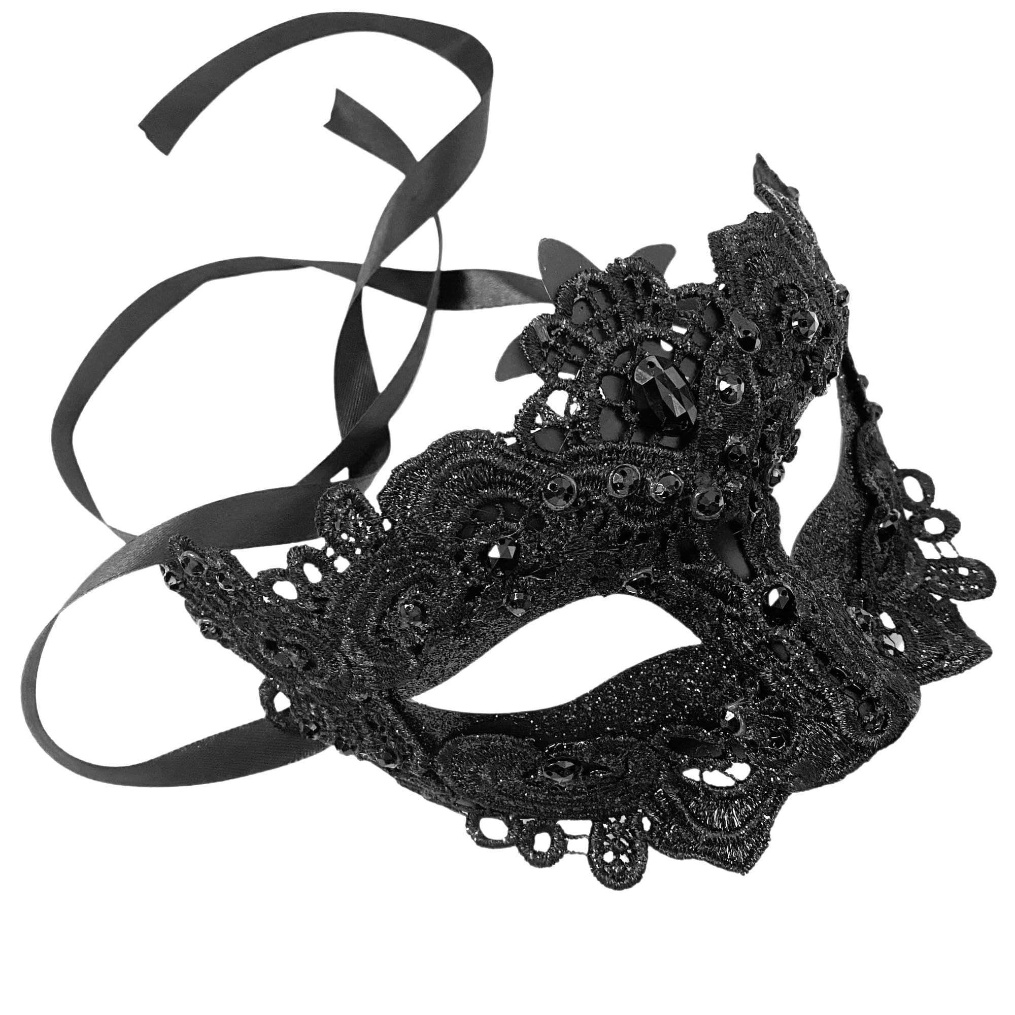 Masq Brocade Lace Masquerade Ball Mask Pair