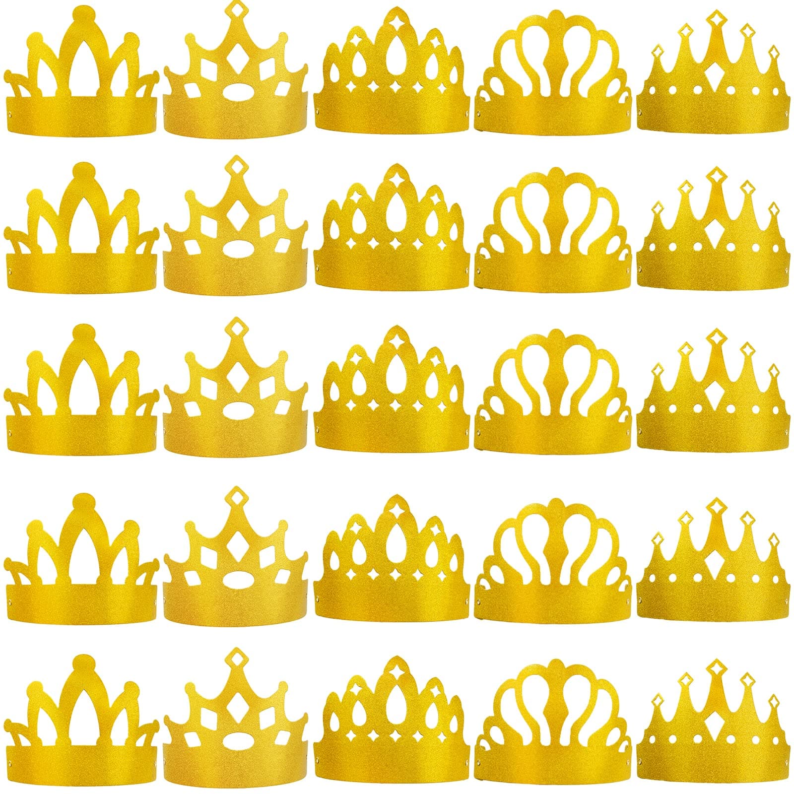 Sparkle Paper Crowns for Kids Classroom Birthday Party Supplies