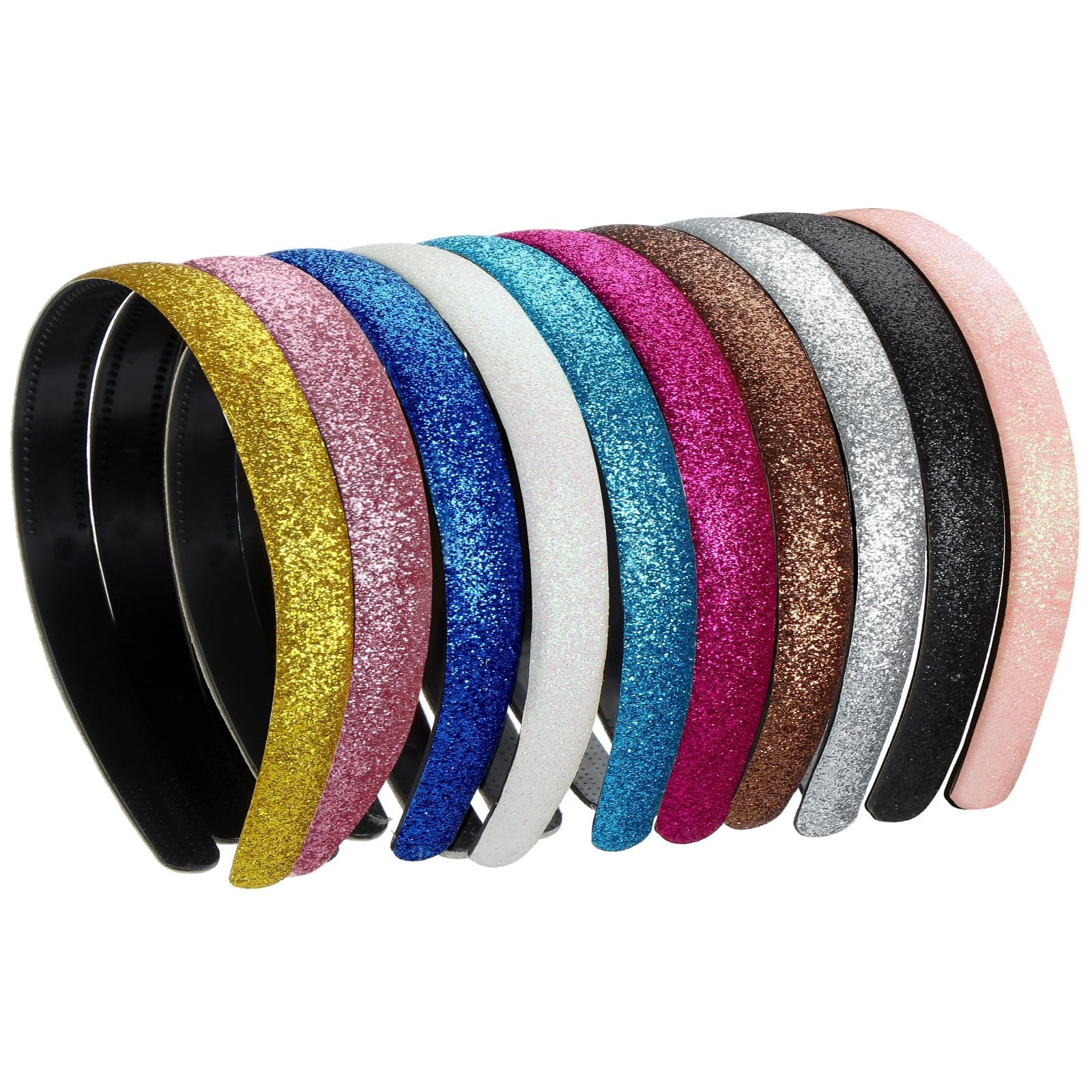 Blulu Bright Colors Glitter Headbands for Girls & Toddlers Party Accessories