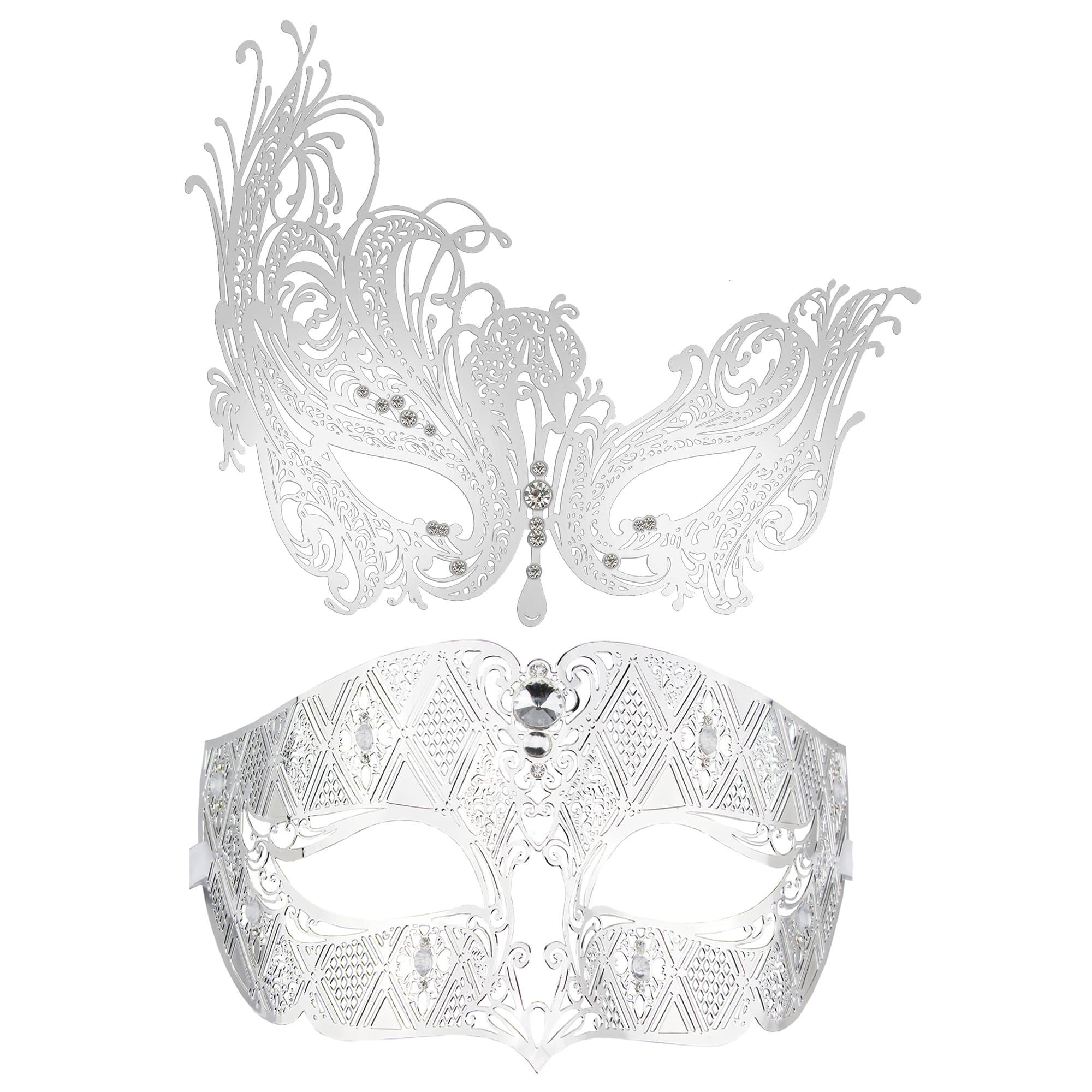 Thmyo 2 Pack Masquerade Mask for Venetian Carnival and Mardi Gras Ball