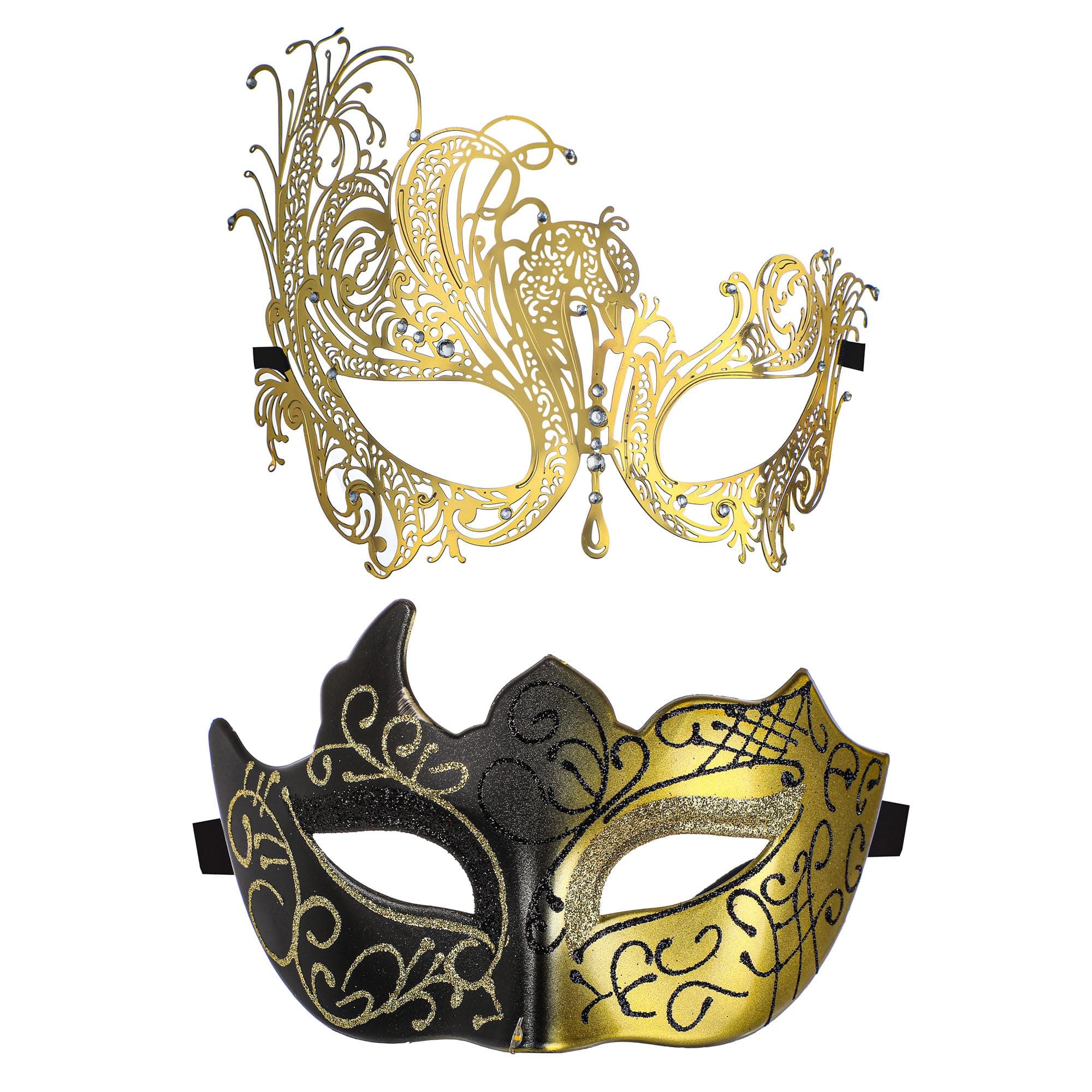 YU FENG Venetian Masquerade Mask for Women, Couples & Besties Prom, Balls, Mardi Gras, Halloween & Parties Costume Mask