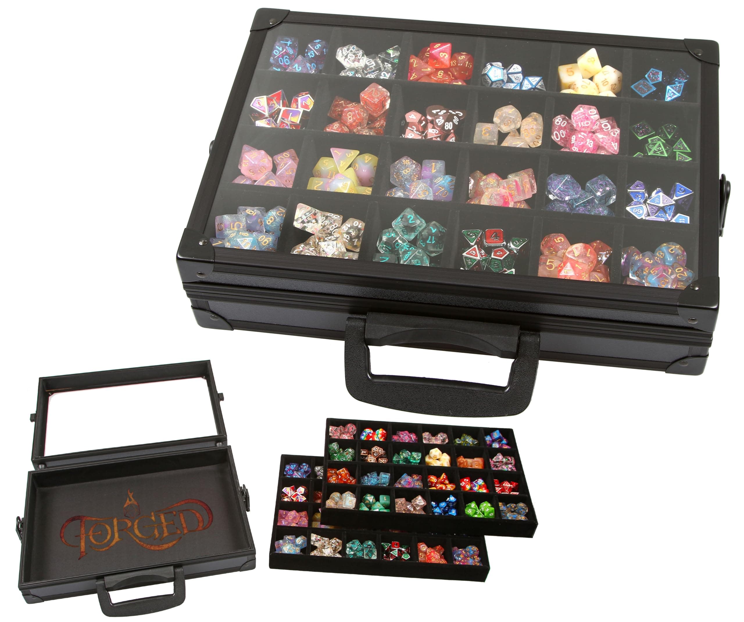 Forged Dice Co. Dice Display & Rolling Tray - Holds 480 Polyhedral Dice Sets