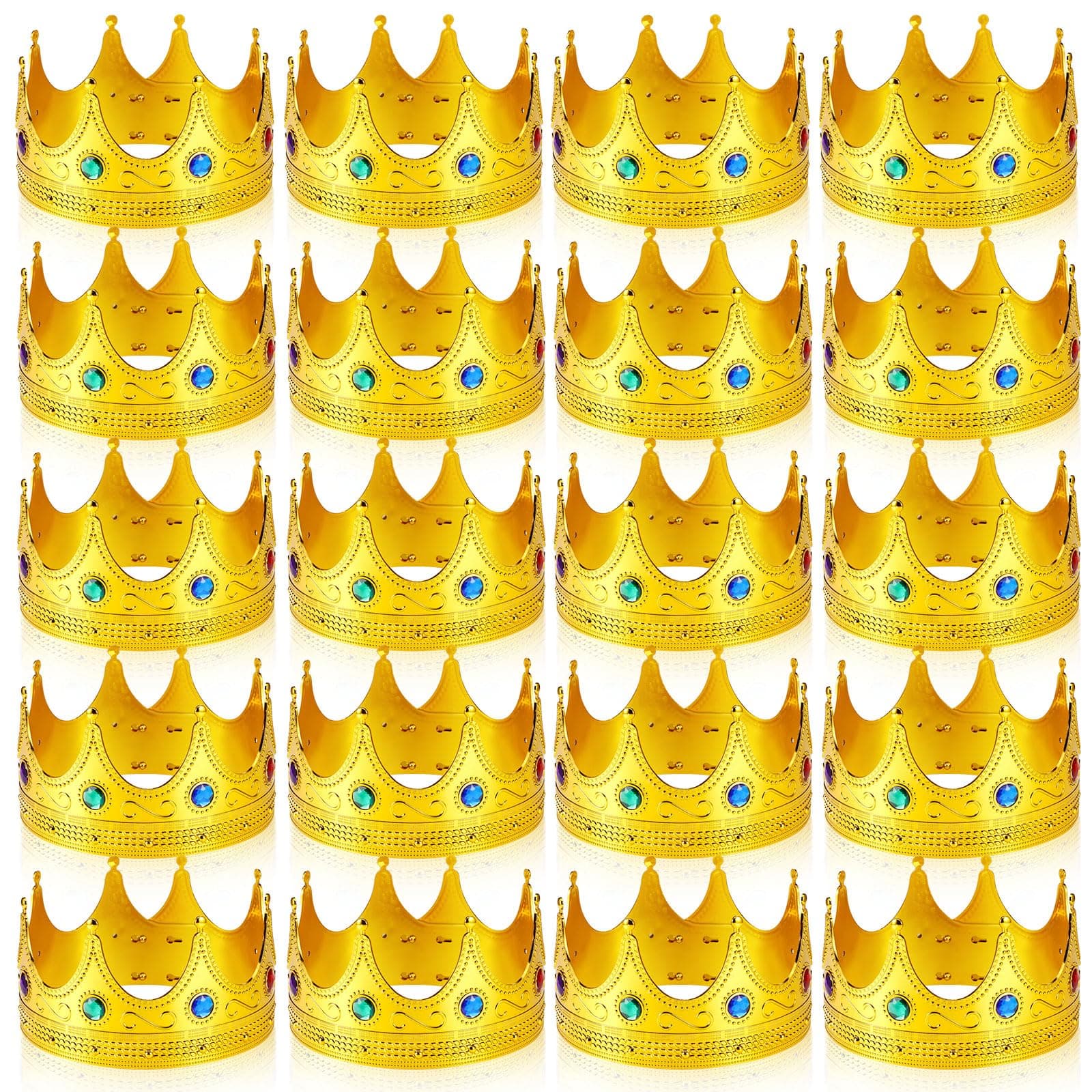 Hanaive Gold Royal Crowns for King Queen Prince Princess Costumes Cosplay Party
