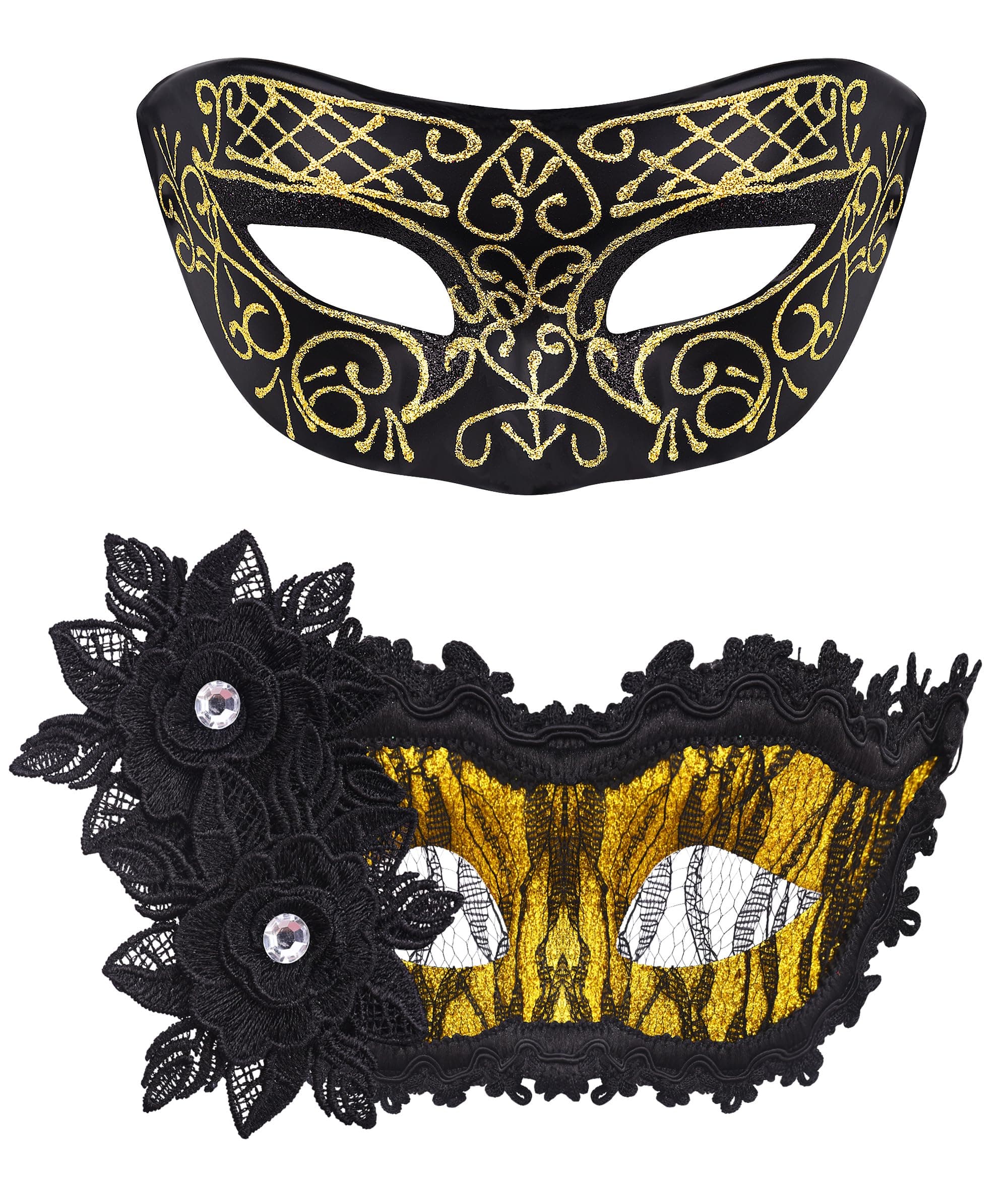 Couple Masquerade Masks Set