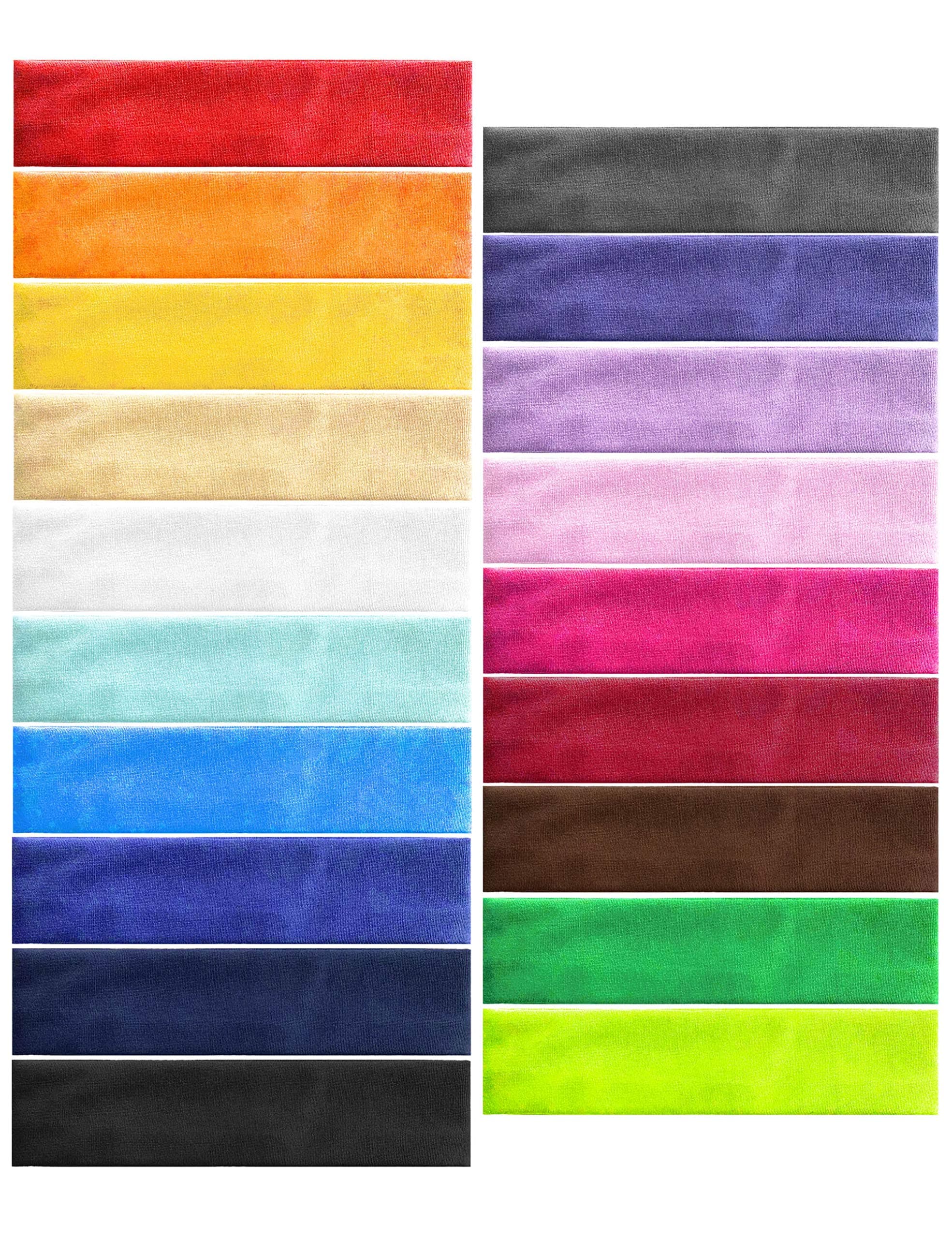 Non-Slip Yoga Workout Headbands for Women Men Girls Sweat Bands Fitness Colors