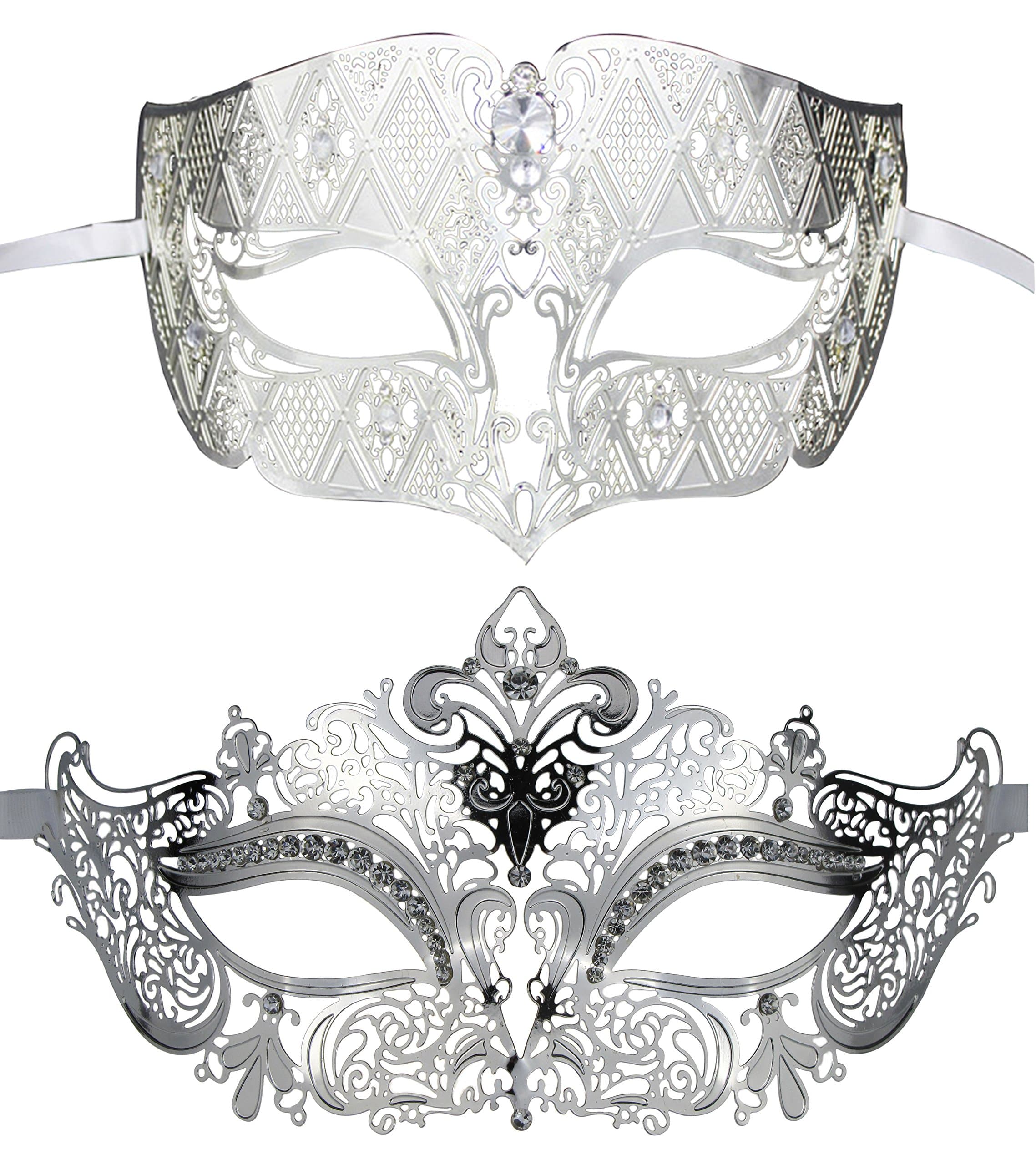 Couples Venetian Masquerade Mask Set for Women and Men