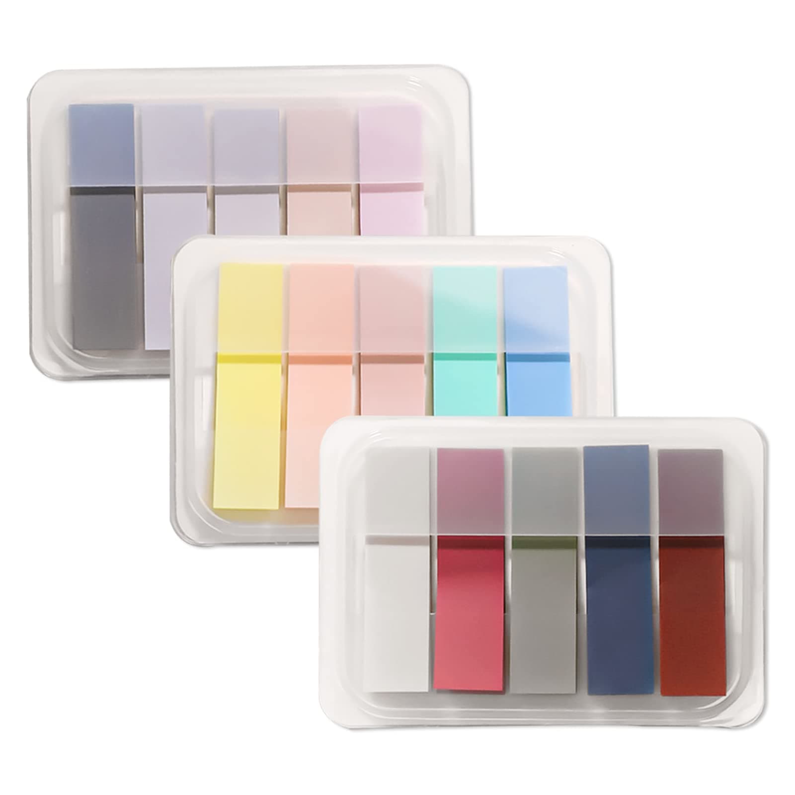 15 Color Pastel Sticky Tabs, Writable Book Markers, 300Pcs Pop-up File Flags