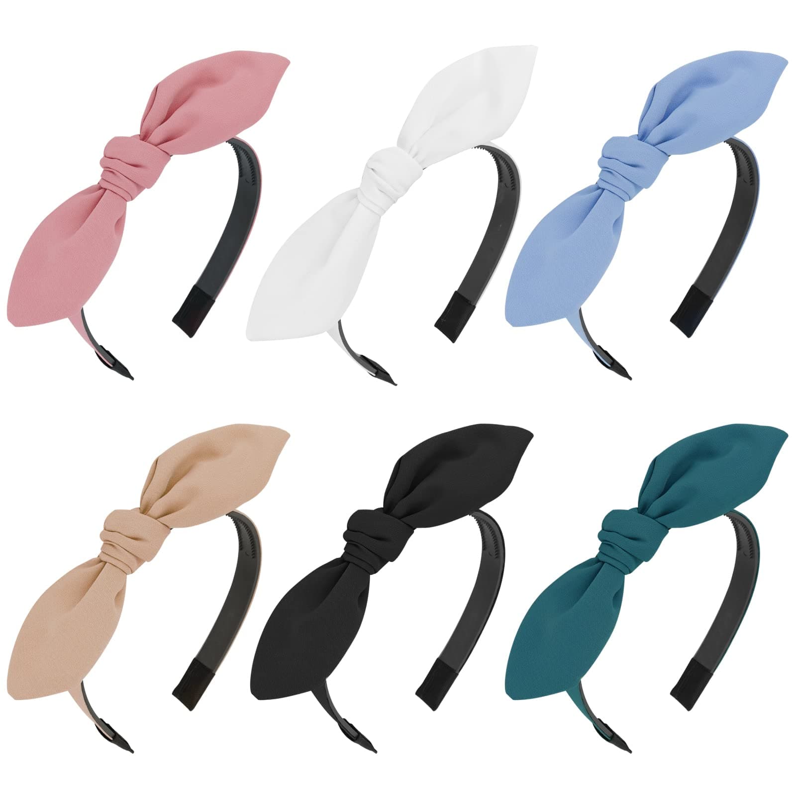 6 Pack Cute Bow & Knotted Headbands for Women & Girls