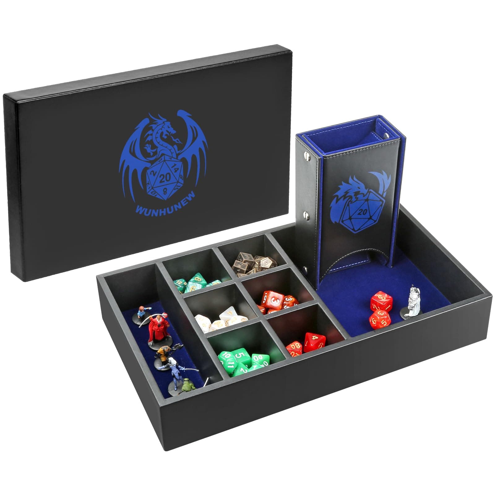 4-in-1 D&D Dice Tray & Storage Tower - Perfect RPG Gift for DMs & Players