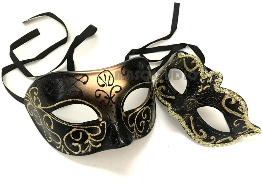 MasqStudio Couples Masquerade Ball Mask for Cosplay & Mardi Gras Prom