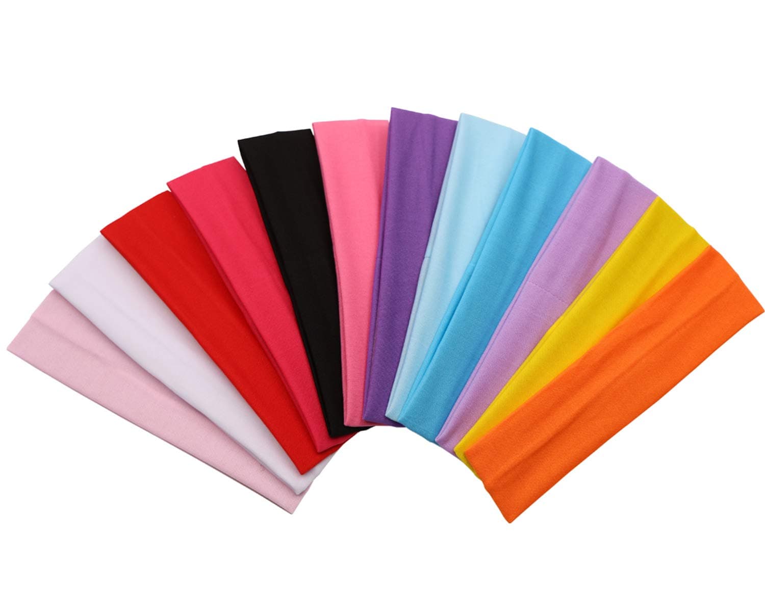 12 Pack Soft Stretchy Elastic Headbands for Women & Girls - Beauty Hair Accessories